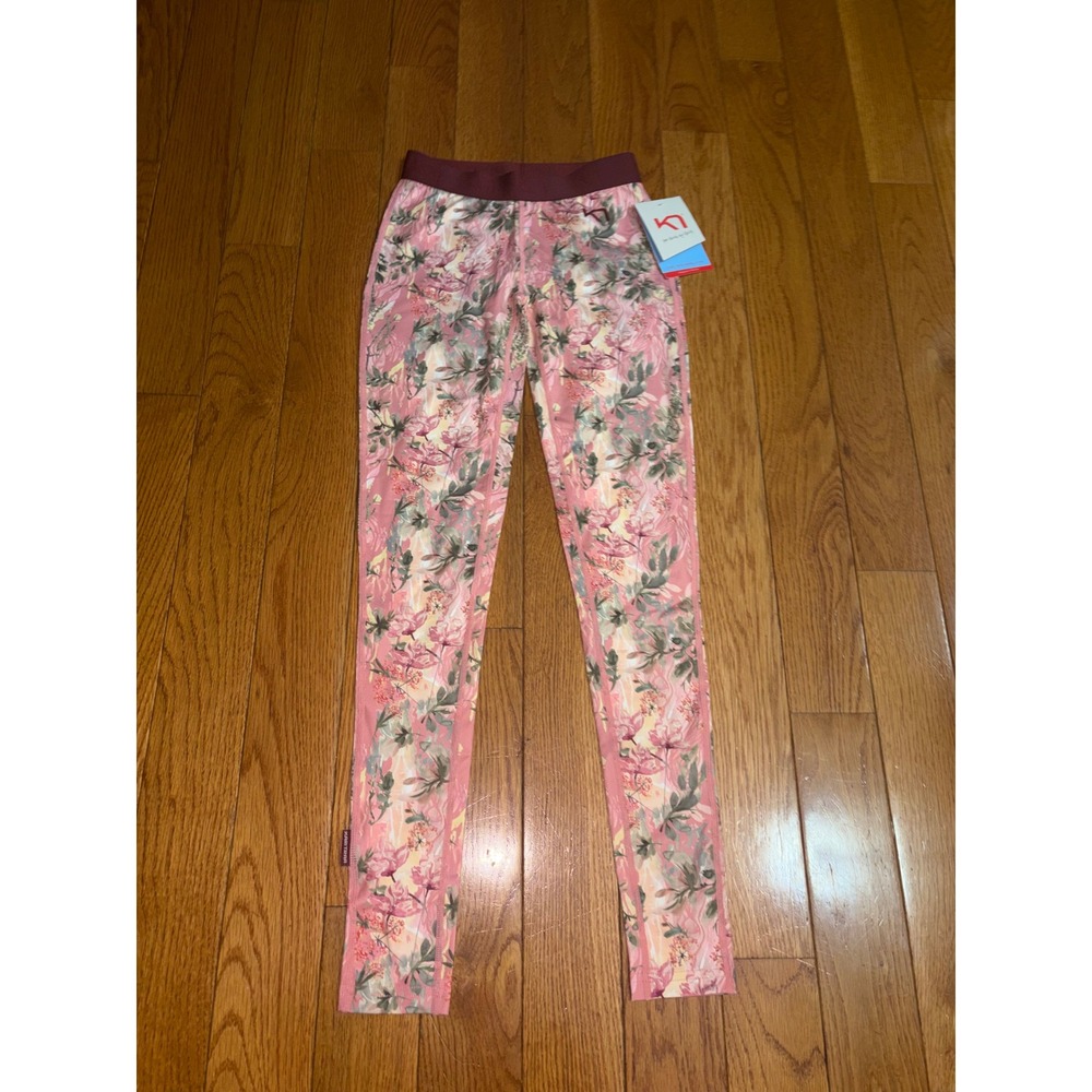 Kari Traa Fryd Pant Base Layer‎ Leggings Pink Floral Lotus 622927 Womens XS NWT